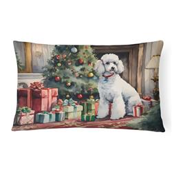 3 x 16 x 12 in. Poodle Cozy Christmas Throw Pillow