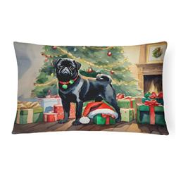 3 x 16 x 12 in. Pug Cozy Christmas Throw Pillow