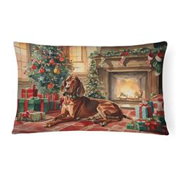 3 x 16 x 12 in. Redbone Coonhound Cozy Christmas Throw Pillow