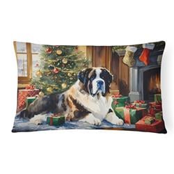 3 x 16 x 12 in. Saint Bernard Cozy Christmas Throw Pillow