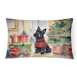 3 x 16 x 12 in. Scottish Terrier Cozy Christmas Throw Pillow