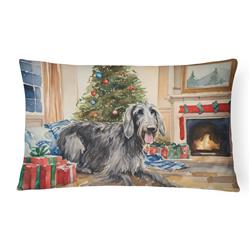 3 x 16 x 12 in. Scottish Deerhound Cozy Christmas Throw Pillow