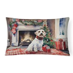3 x 16 x 12 in. Sealyham Terrier Cozy Christmas Throw Pillow