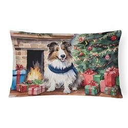 3 x 16 x 12 in. Sheltie Cozy Christmas Throw Pillow