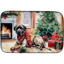 0.2 x 21 x 14 in. Mastiff Cozy Christmas Dish Drying Mat