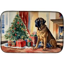 0.2 x 21 x 14 in. Mastiff Cozy Christmas Dish Drying Mat