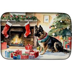 0.2 x 21 x 14 in. Norwegian Buhund Cozy Christmas Dish Drying Mat
