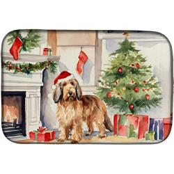 0.2 x 21 x 14 in. Otterhound Cozy Christmas Dish Drying Mat