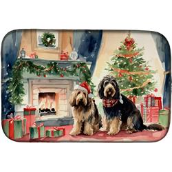 0.2 x 21 x 14 in. Otterhound Cozy Christmas Dish Drying Mat