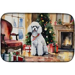 0.2 x 21 x 14 in. Poodle Cozy Christmas Dish Drying Mat
