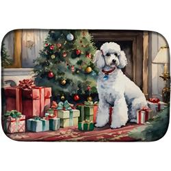0.2 x 21 x 14 in. Poodle Cozy Christmas Dish Drying Mat