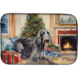 0.2 x 21 x 14 in. Scottish Deerhound Cozy Christmas Dish Drying Mat