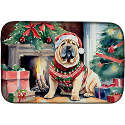 0.2 x 21 x 14 in. Shar Pei Cozy Christmas Dish Drying Mat