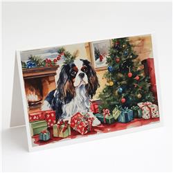 DAC2628GCA7P 0.01 x 5 x 7 in. Cavalier Spaniel Cozy Christmas Greeting Cards, Pack of 8