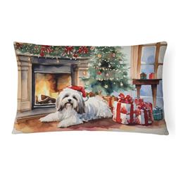 3 x 16 x 12 in. Havanese Cozy Christmas Throw Pillow
