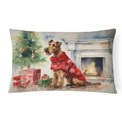 3 x 16 x 12 in. Irish Terrier Cozy Christmas Throw Pillow