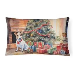 3 x 16 x 12 in. Jack Russell Terrier Cozy Christmas Throw Pillow