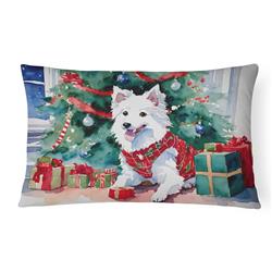 3 x 16 x 12 in. Japanese Spitz Cozy Christmas Throw Pillow