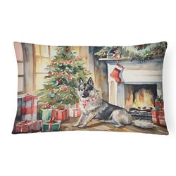 3 x 16 x 12 in. Norwegian Elkhound Cozy Christmas Throw Pillow