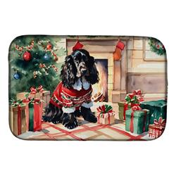 0.2 x 21 x 14 in. English Cocker Spaniel Cozy Christmas Dish Drying Mat