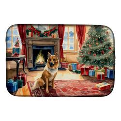 0.2 x 21 x 14 in. Finnish Spitz Cozy Christmas Dish Drying Mat
