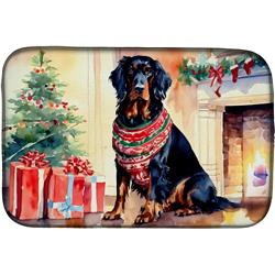 0.2 x 21 x 14 in. Gordon Setter Cozy Christmas Dish Drying Mat