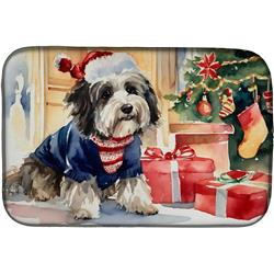 0.2 x 21 x 14 in. Havanese Cozy Christmas Dish Drying Mat