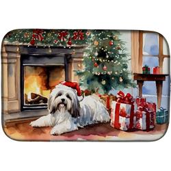 0.2 x 21 x 14 in. Havanese Cozy Christmas Dish Drying Mat
