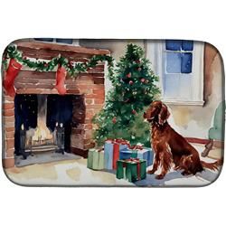 0.2 x 21 x 14 in. Irish Setter Cozy Christmas Dish Drying Mat
