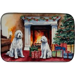0.2 x 21 x 14 in. Komondor Cozy Christmas Dish Drying Mat