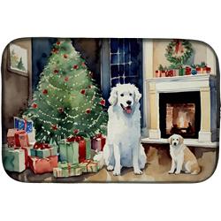 0.2 x 21 x 14 in. Kuvasz Cozy Christmas Dish Drying Mat