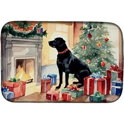 0.2 x 21 x 14 in. Labrador Retriever Cozy Christmas Dish Drying Mat