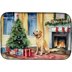 0.2 x 21 x 14 in. Labrador Retriever Cozy Christmas Dish Drying Mat