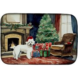 0.2 x 21 x 14 in. Maltese Cozy Christmas Dish Drying Mat
