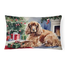 3 x 16 x 12 in. Cocker Spaniel Cozy Christmas Throw Pillow