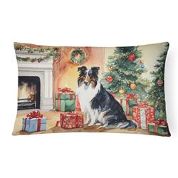 3 x 16 x 12 in. Collie Cozy Christmas Throw Pillow
