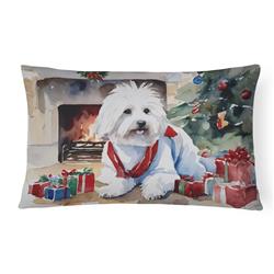 3 x 16 x 12 in. Coton De Tulear Cozy Christmas Throw Pillow
