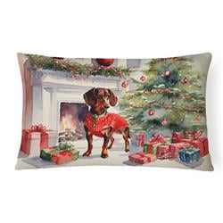 3 x 16 x 12 in. Dachshund Cozy Christmas Throw Pillow