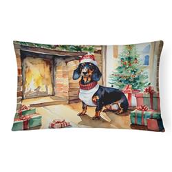 3 x 16 x 12 in. Dachshund Cozy Christmas Throw Pillow