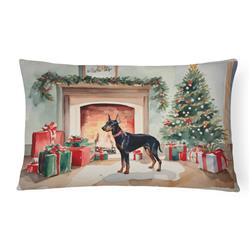 3 x 16 x 12 in. Doberman Pinscher Cozy Christmas Throw Pillow