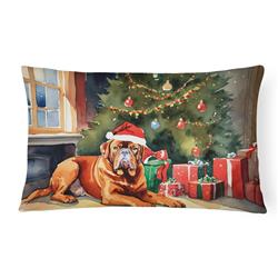 3 x 16 x 12 in. Dogue de Bordeaux Cozy Christmas Throw Pillow