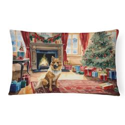 3 x 16 x 12 in. Finnish Spitz Cozy Christmas Throw Pillow