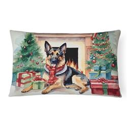 3 x 16 x 12 in. German Shepherd Cozy Christmas Throw Pillow