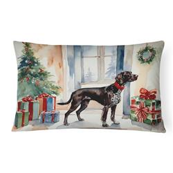 3 x 16 x 12 in. German Shorthaired Pointer Cozy Christmas Throw Pillow