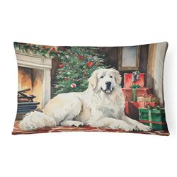 3 x 16 x 12 in. Great Pyrenees Cozy Christmas Throw Pillow