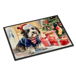 0.15 x 24 x 36 in. Havanese Cozy Christmas Doormat