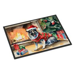 0.15 x 24 x 36 in. Norwegian Elkhound Cozy Christmas Doormat
