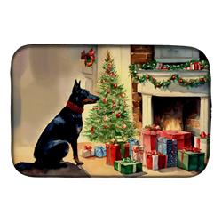 0.2 x 21 x 14 in. Australian Kelpie Cozy Christmas Dish Drying Mat