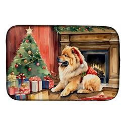 0.2 x 21 x 14 in. Chow Chow Cozy Christmas Dish Drying Mat