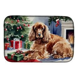 0.2 x 21 x 14 in. Cocker Spaniel Cozy Christmas Dish Drying Mat
